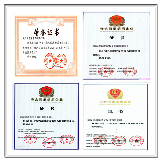 阿迪克再次獲評湖北省守合同重信用企業(yè)